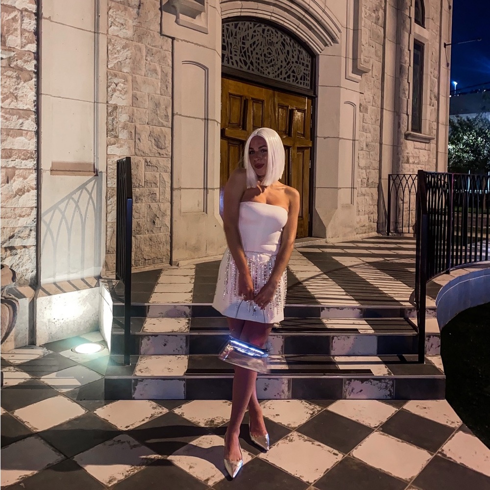 Meshki Maci dress - white mini dress